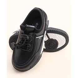 Cute Walk by Babyhug Lace Up Formal Shoes - Black