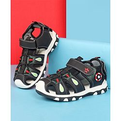 Cute Walk by Babyhug Sandals with Velcro Closure - Black