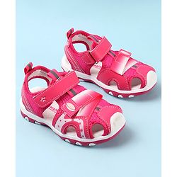 Cute Walk by Babyhug Velcro Closure Sandals - Fuchsia