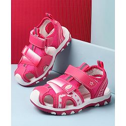 Cute Walk by Babyhug Velcro Closure Sandals - Fuchsia