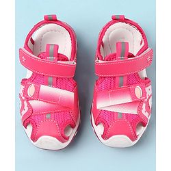 Cute Walk by Babyhug Velcro Closure Sandals - Fuchsia