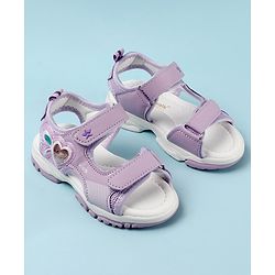 Cute Walk by Babyhug Casual Sandals with Velcro Closure & Heart Applique - Fuschia
