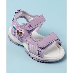 Cute Walk by Babyhug Casual Sandals with Velcro Closure & Heart Applique - Purple