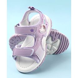 Cute Walk by Babyhug Casual Sandals with Velcro Closure & Heart Applique - Fuschia