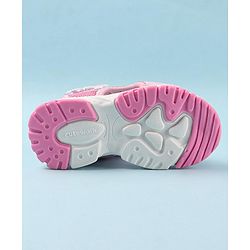 Cute Walk by Babyhug Casual Sandals with Velcro Closure & Heart Applique - Fuschia