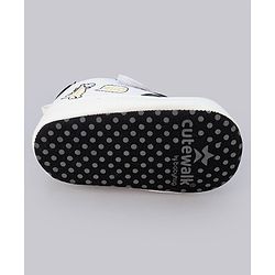 Cute Walk by Babyhug Booties With Velcro Closure & Dino Print - Blue & White