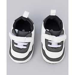 Cute Walk by Babyhug Booties With Velcro Closure & Dino Print - Blue & White