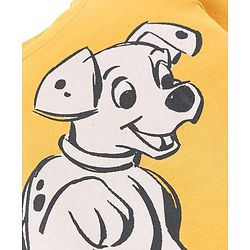 Babyhug Disney Single Jersey Knit Full Sleeves Night Suit with 101 Dalmatians Print - Yellow