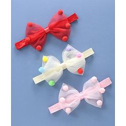 Babyhug Free Size Female Hair Bands Pack of 3 - Multicolor