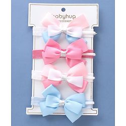 Babyhug Free Size Female Hair Bands Pack of 4 - Multicolor