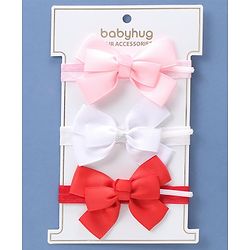 Babyhug Free Size Female Hair Bands Pack of 3 - Multicolor