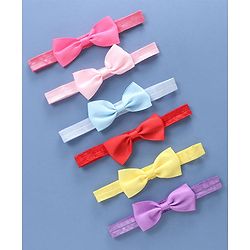 Babyhug Free Size Female Hair Bands Pack of 6 - Multicolor
