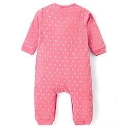Babyhug 100% Cotton Full Sleeves Rompers Floral & Polka Dots Print Pack of 2 - Pink