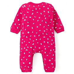 Babyhug 100% Cotton Full Sleeves Rompers Floral & Polka Dots Print Pack of 2 - Pink