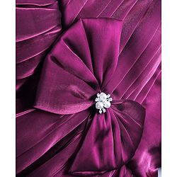 Babyhug Woven Half Puffed Sleeves Fit & Flared Party Frock with Bow Applique - Purple