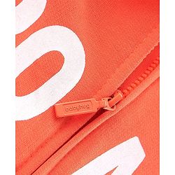 Babyhug Cotton Knit Full Sleeves Front Open Hooded Sweatjacket With Dino Applique & Kangaroo Pockets - Orange