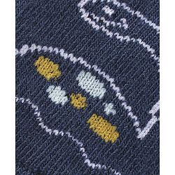 Cute Walk by Babyhug Knit Anti-Bacterial Ankle Length Socks with Striped & Dino Design Pack of 3 - Blue & White
