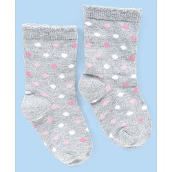 Cute Walk by Babyhug Anti-bacterial Ankle Length Striped & Designed Socks Pack of 3 - Blue Grey & White