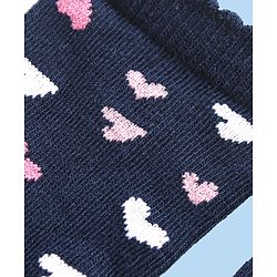 Cute Walk by Babyhug Anti-bacterial Ankle Length Striped & Designed Socks Pack of 3 - Blue Grey & White
