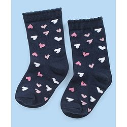 Cute Walk by Babyhug Anti-bacterial Ankle Length Striped & Designed Socks Pack of 3 - Blue Grey & White