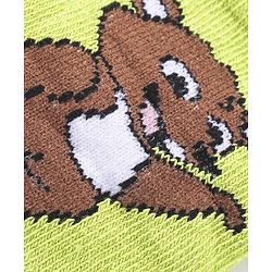 Cute Walk by Babyhug Knit Anti-Bacterial Ankle Length Socks with Raccoon & Bear Design Pack of 3 - Orange Green & Blue