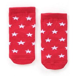 Cute Walk by Babyhug Anti-Bacterial Ankle Length Striped & Star Designed Socks Pack of 3 - Yellow Red & Black