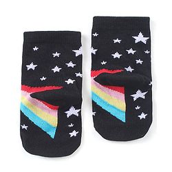 Cute Walk by Babyhug Anti-Bacterial Ankle Length Striped & Star Designed Socks Pack of 3 - Yellow Red & Black