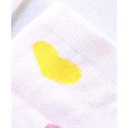 Cute Walk by Babyhug Anti-Bacterial Ankle Length Terry Socks with Heart Design Pack of 3 - Multicolor