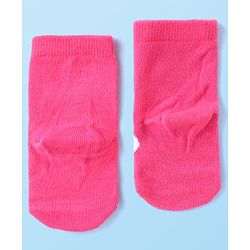 Cute Walk by Babyhug Anti-Bacterial Ankle Length Terry Socks with Heart Design Pack of 3 - Multicolor
