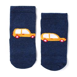 Cute Walk by Babyhug Anti-Bacterial Ankle Length Terry Socks with Car Design Pack of 3 - Multicolor
