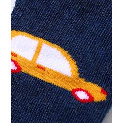 Cute Walk by Babyhug Anti-Bacterial Ankle Length Terry Socks with Car Design Pack of 3 - Multicolor