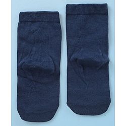 Cute Walk by Babyhug Anti-Bacterial Ankle Length Striped & Vehicle Design Socks Pack of 3 - White Grey & Blue