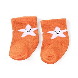 Cute Walk by Babyhug Knit Anti-Bacterial Ankle Length Socks with Striped & Star Design Pack of 3 - Orange White & Blue