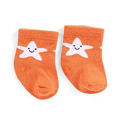Cute Walk by Babyhug Knit Anti-Bacterial Ankle Length Socks with Striped & Star Design Pack of 3 - Orange White & Blue