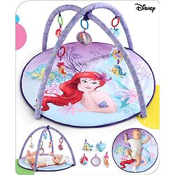 Babyhug Disney Little Mermaid Playgym | BIS Certified | Soft Play Mat with 5 Fun Hanging Toys | Disney Little Mermaid Theme for Newborns 0+ Months | Perfect for Indoor Play & Tummy Time | Stimulates Sensory Development, Hand-Eye Coordination & Motor