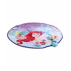 Babyhug Disney Little Mermaid Playgym | BIS Certified | Soft Play Mat with 5 Fun Hanging Toys | Disney Little Mermaid Theme for Newborns 0+ Months | Perfect for Indoor Play & Tummy Time | Stimulates Sensory Development, Hand-Eye Coordination & Motor
