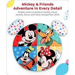 Babyhug Disney Mickey & Friends Playgym | BIS Certified | Soft Play Mat with 5 Fun Hanging Toys | Disney Mickey & Friends Theme for Newborns 0+ Months | Perfect for Indoor Play & Tummy Time | Stimulates Sensory Development, Hand-Eye Coordination & Mo