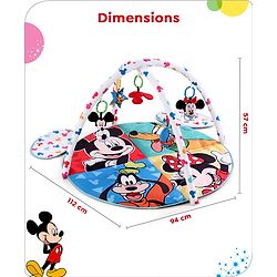 Babyhug Disney Mickey & Friends Playgym | BIS Certified | Soft Play Mat with 5 Fun Hanging Toys | Disney Mickey & Friends Theme for Newborns 0+ Months | Perfect for Indoor Play & Tummy Time | Stimulates Sensory Development, Hand-Eye Coordination & Mo