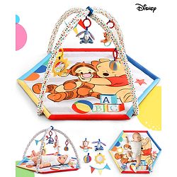Babyhug Disney Mickey & Friends Playgym | BIS Certified | Soft Play Mat with 5 Fun Hanging Toys | Disney Mickey & Friends Theme for Newborns 0+ Months | Perfect for Indoor Play & Tummy Time | Stimulates Sensory Development, Hand-Eye Coordination & Mo