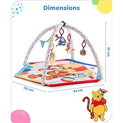Babyhug Disney Mickey & Friends Playgym | BIS Certified | Soft Play Mat with 5 Fun Hanging Toys | Disney Mickey & Friends Theme for Newborns 0+ Months | Perfect for Indoor Play & Tummy Time | Stimulates Sensory Development, Hand-Eye Coordination & Mo