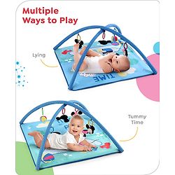 Babyhug Disney Mickey & Friends Playgym | BIS Certified | Soft Play Mat with 5 Fun Hanging Toys | Disney Mickey & Friends Theme for Newborns 0+ Months | Perfect for Indoor Play & Tummy Time | Stimulates Sensory Development, Hand-Eye Coordination & Mo
