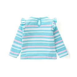 Babyhug Cotton Knit Full Sleeves T-Shirts with Frill Text & Heart Print Pack of 3 - Multicolor