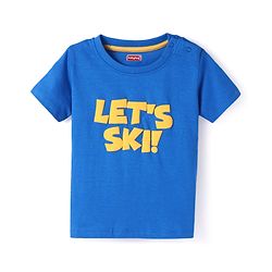 Babyhug Cotton Woven Full Sleeves Adventure Theme Shirt With T-Shirt - Blue