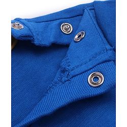 Babyhug Cotton Woven Full Sleeves Adventure Theme Shirt With T-Shirt - Blue