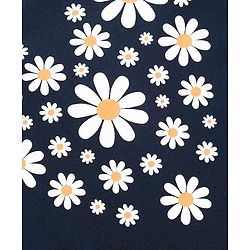 Babyhug Cotton Knit Full Sleeves T-Shirt With Floral Print - Navy Blue