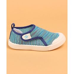 Cute Walk by Babyhug Velcro Closure Textured Casual Shoes - Blue