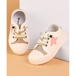 Cute Walk by Babyhug Lace Up Casual Shoes - Golden