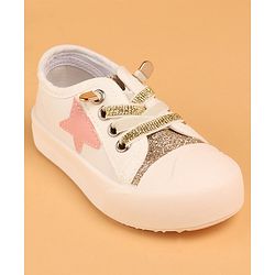 Cute Walk by Babyhug Lace Up Casual Shoes - Golden