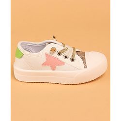 Cute Walk by Babyhug Lace Up Casual Shoes - Golden