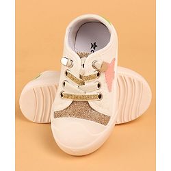 Cute Walk by Babyhug Lace Up Casual Shoes - Golden